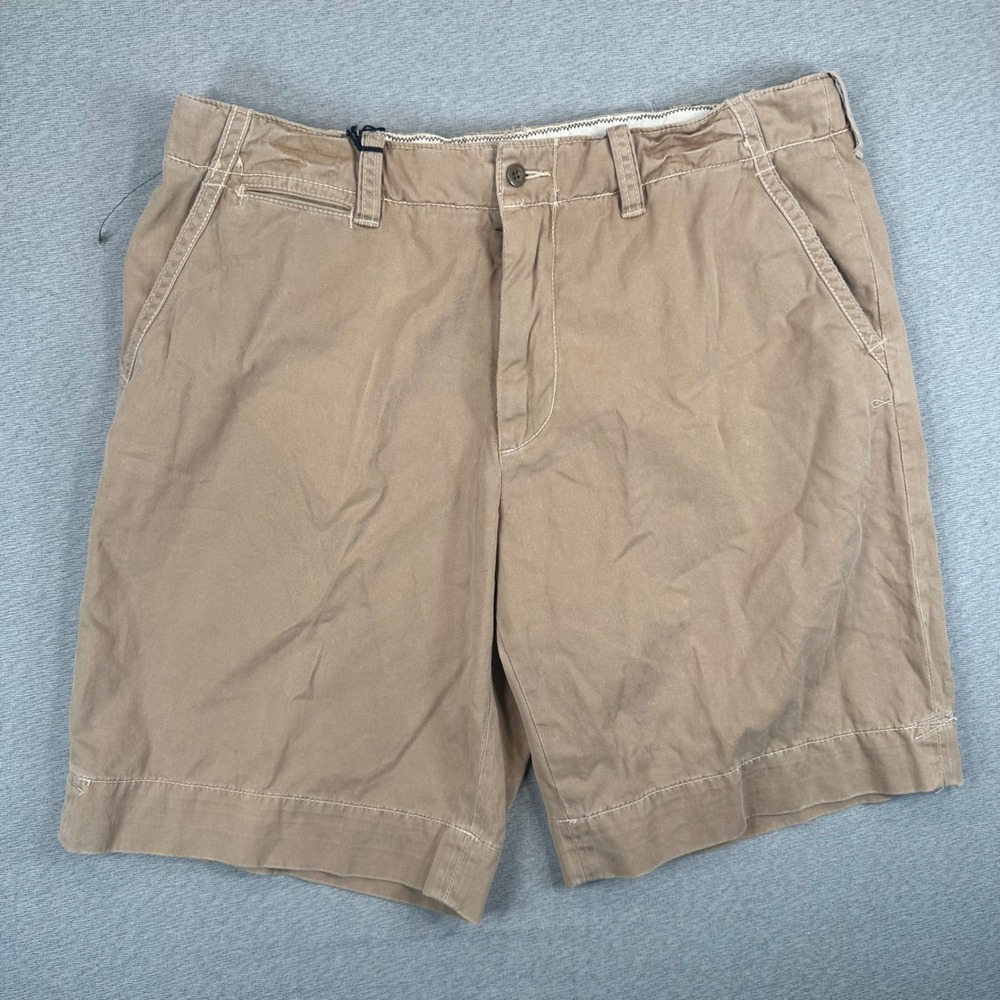 Polo Ralph Lauren Chino Shorts Mens 38 Brown Drawstring Stitch Paratrooper EUC